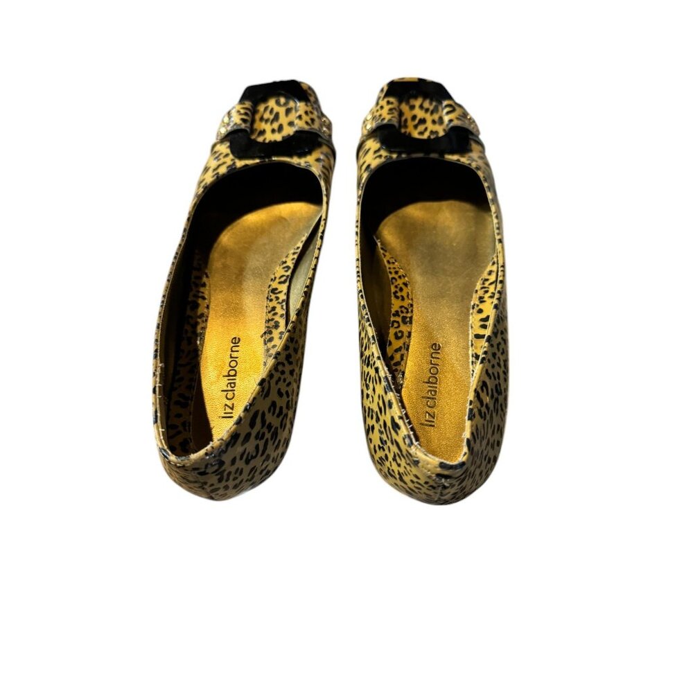Leopard Print Square Toe Flats Womens Shoes 6.5M By Philicia Synthetic Material - Picture 7 of 15